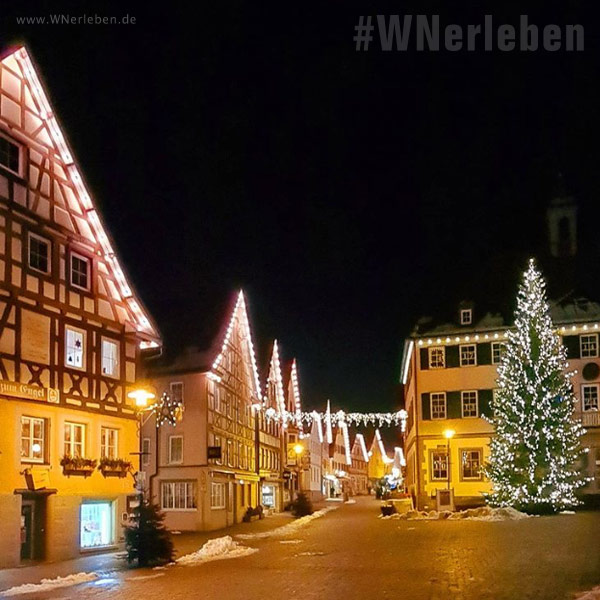Weihnachtsbeleuchtung, Innenstadt von Murrhardt